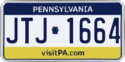 PA license plate JTJ1664