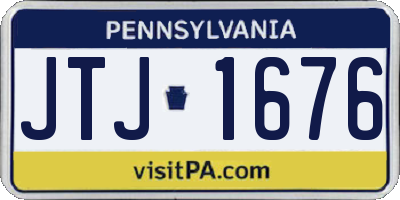PA license plate JTJ1676
