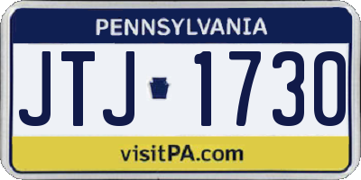 PA license plate JTJ1730