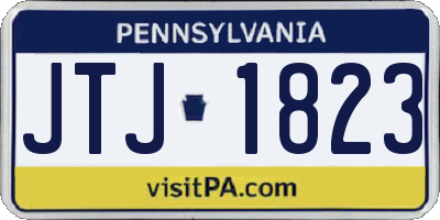 PA license plate JTJ1823