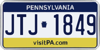 PA license plate JTJ1849