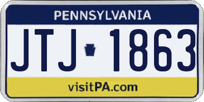 PA license plate JTJ1863