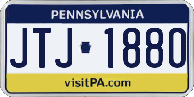 PA license plate JTJ1880