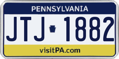 PA license plate JTJ1882