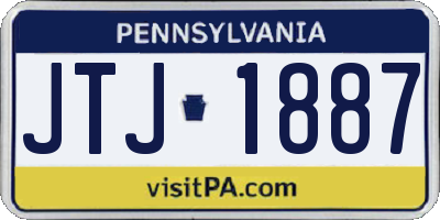 PA license plate JTJ1887