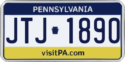 PA license plate JTJ1890