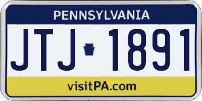 PA license plate JTJ1891