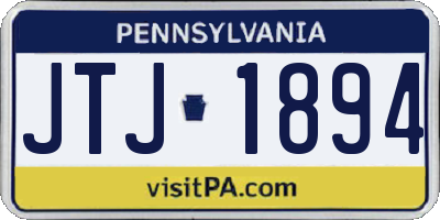 PA license plate JTJ1894