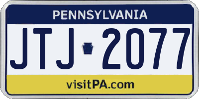 PA license plate JTJ2077