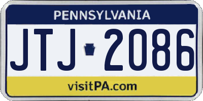 PA license plate JTJ2086