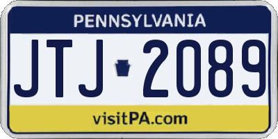 PA license plate JTJ2089