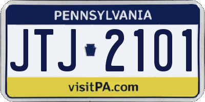 PA license plate JTJ2101