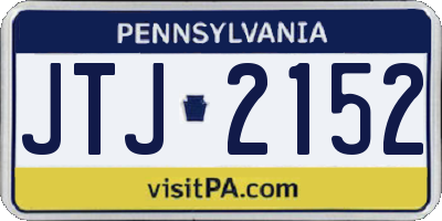 PA license plate JTJ2152
