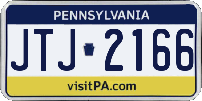 PA license plate JTJ2166