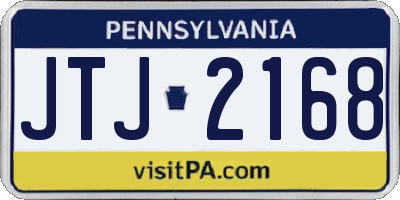 PA license plate JTJ2168