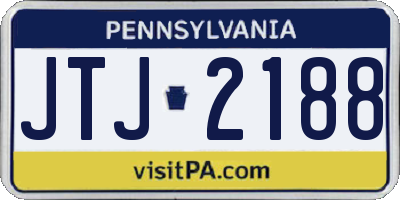 PA license plate JTJ2188