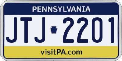 PA license plate JTJ2201