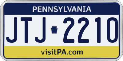 PA license plate JTJ2210