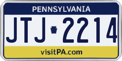 PA license plate JTJ2214