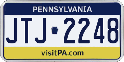 PA license plate JTJ2248