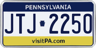 PA license plate JTJ2250