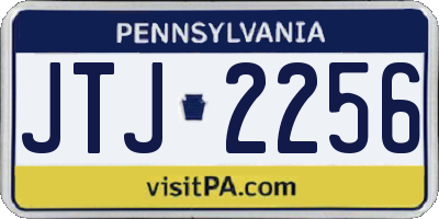 PA license plate JTJ2256