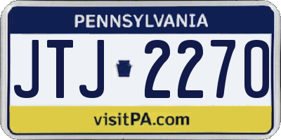 PA license plate JTJ2270