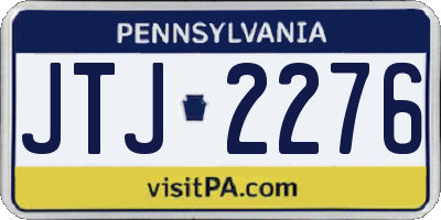 PA license plate JTJ2276