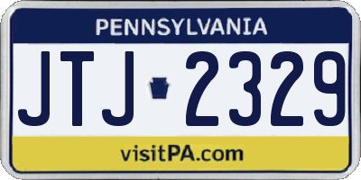PA license plate JTJ2329