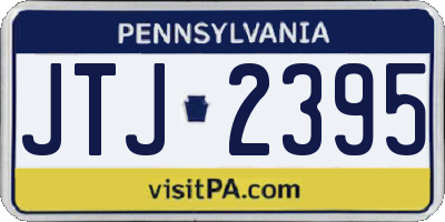 PA license plate JTJ2395