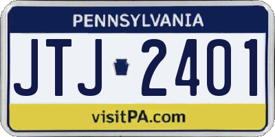 PA license plate JTJ2401