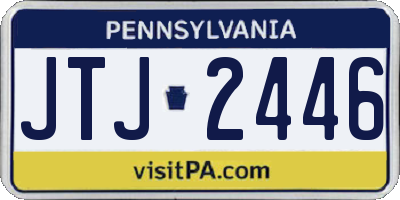 PA license plate JTJ2446