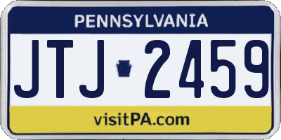 PA license plate JTJ2459