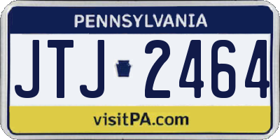 PA license plate JTJ2464