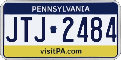 PA license plate JTJ2484