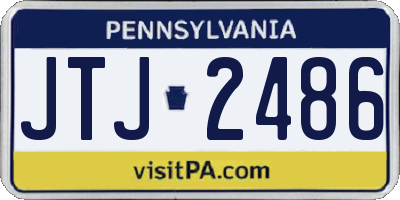 PA license plate JTJ2486