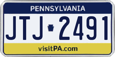 PA license plate JTJ2491