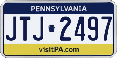 PA license plate JTJ2497
