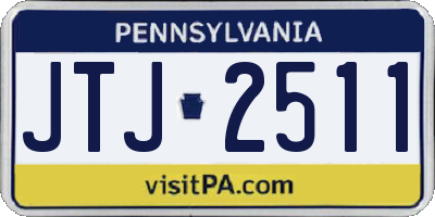 PA license plate JTJ2511