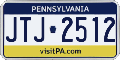 PA license plate JTJ2512
