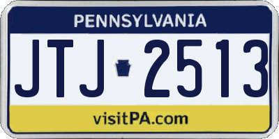 PA license plate JTJ2513