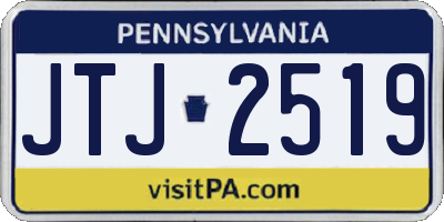 PA license plate JTJ2519