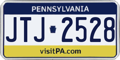 PA license plate JTJ2528