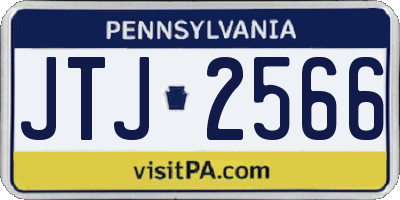 PA license plate JTJ2566
