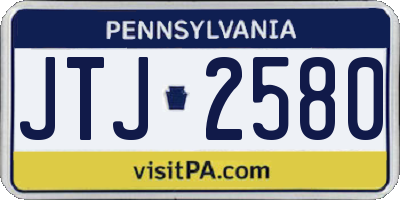 PA license plate JTJ2580