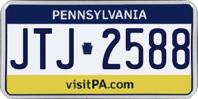 PA license plate JTJ2588