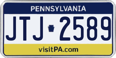 PA license plate JTJ2589