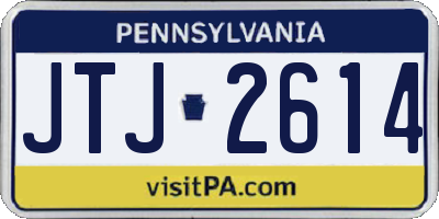 PA license plate JTJ2614