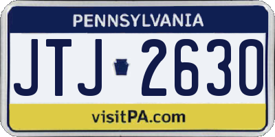 PA license plate JTJ2630