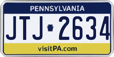 PA license plate JTJ2634